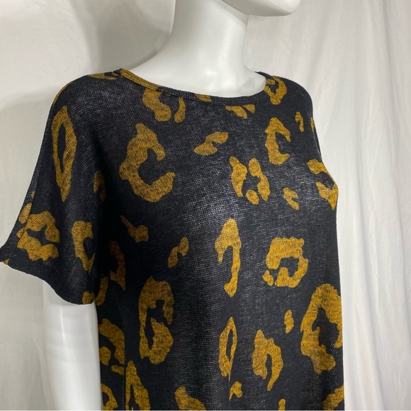 Bombom Black Knit Large Cheetah Spot Top - Picture 2 of 6